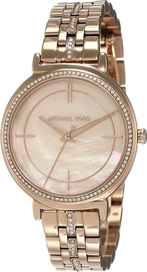 michael kors women's cinthia rose gold-tone watch mk3643|Michael Kors MK3643 Women's Cinthia Rose Gold Tone MOP .